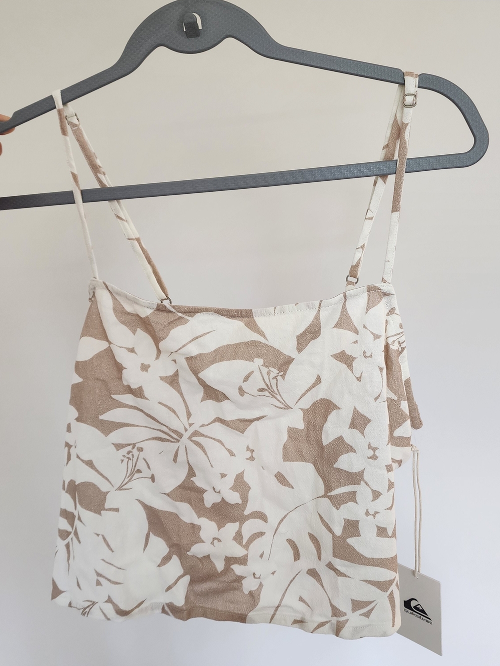 Quiksilver JESSA FLR CAMI Beige and White Floral Linen-Blend